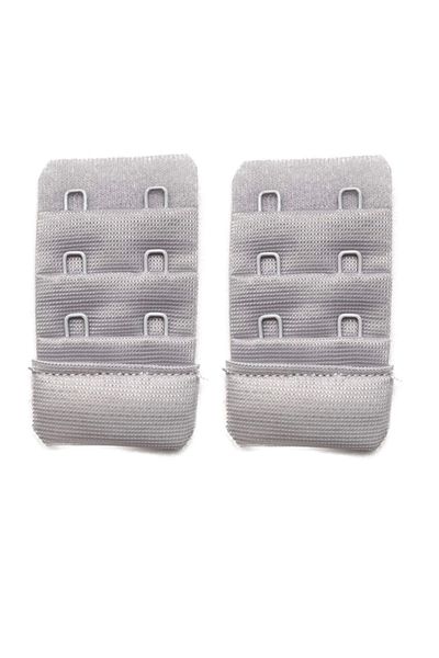 No8 Home 2 Pieces Agraf Bra Extension Hook 3 Rows / 2 Hooks Gray