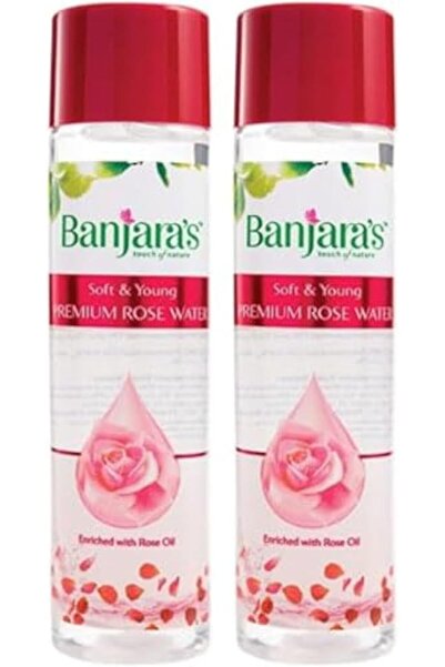 Banjara's ماء الورد الفاخر من تاتش أوف نيتشر، ناعم وشبابي - 120 مل × 2 - عبوة...