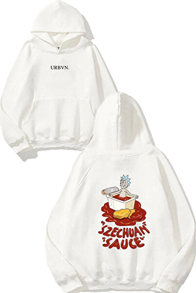 urbvn سويت شيرت أبيض كبير الحجم مطبوع عليه تصميم صوص