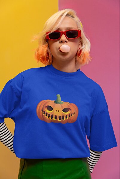 ArtYus Girl/Women's Pumpkin1 Transfer Printed Round Neck Short Sleeve T-Shirt
