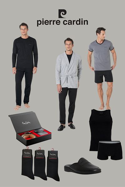 Pierre Cardin Men's Dowry Set Gray Licensed Boxed 9-Piece Groom Set