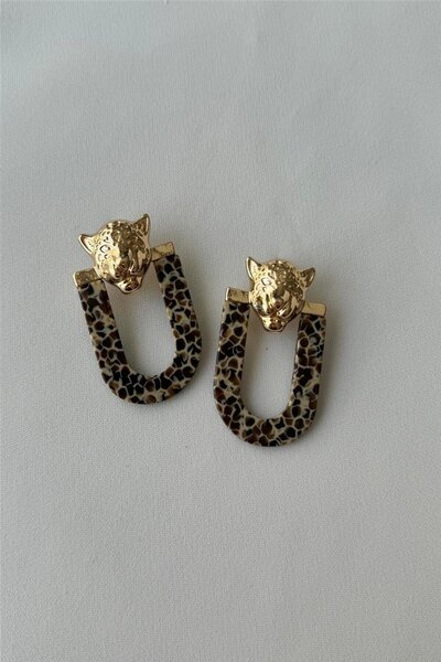mos&more Leopard Lightweight Stylish Steel Earrings