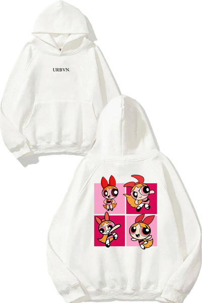 urbvn Blossom 1 Design štampana velika bela majica sa kapuljačom