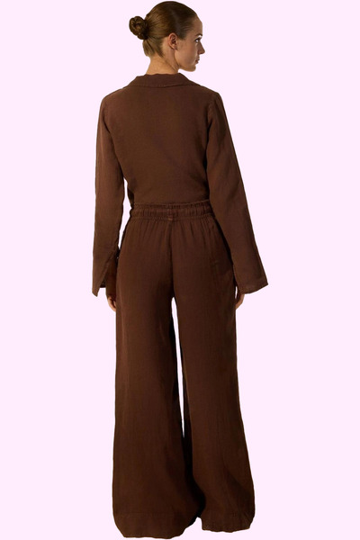 PayBuy Women's Fashion High Waist Wide Leg Linen Pants Daily Use Summer