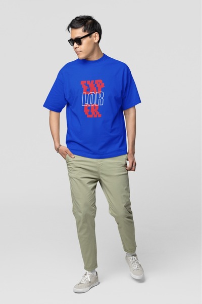 ArtYus TRIOCĂ EXP LOR ER PENTRU BĂRBAȚI, CU IMPRIMARE TRANSFER, Gât rotund, m...