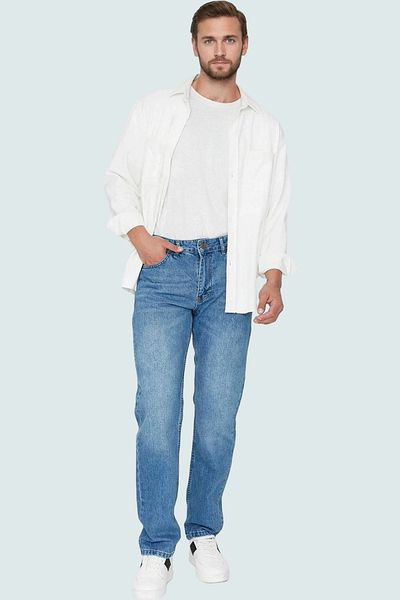 PayBuy Men's Fashion Straight Fit Denim Jeans Pants Cotton Daily Use Weekend Seasonal Use