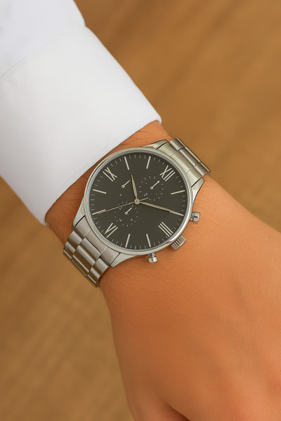 LOOQ Roman Numeral Steel Cord Men's Watch