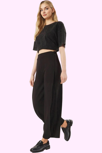 PayBuy Women's Fashion High Waist Wide Leg Knitted Pants Regular Daily Weekend Summer