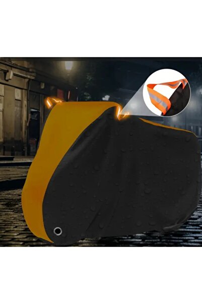 CoverPlus Bisiklet koruma brandasi üstü turuncu siyah renk kilit uyumlu