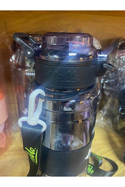 GNR Hello Pipetli Suluk-Günül Spor Su Şisesi- Renkli Boyun Askılı Okul Çocuk Matarası 800ml