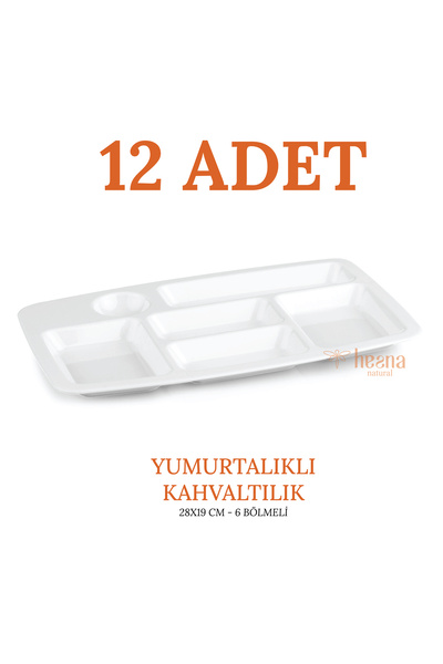 Hesna Natural Unbreakable Breakfast Table D'Hote Tray - with Egg