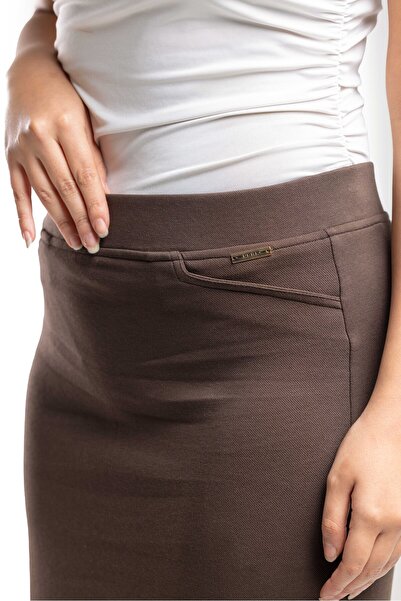 SUGA Long sand skirt