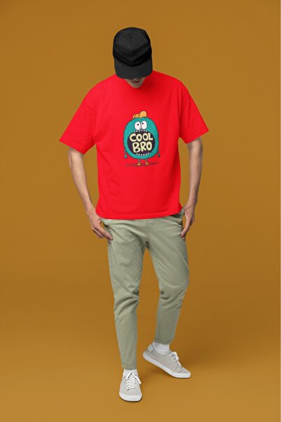 ArtYus Men's Cool Bro Transfer Printed Round Neck Short Sleeve T-Shirt