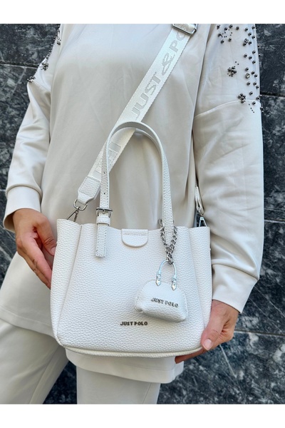 Just Polo Women's New Season 3 Compartment Luxury Soft Leather Adjustable Cross Strap Stylish Shoulder Bag