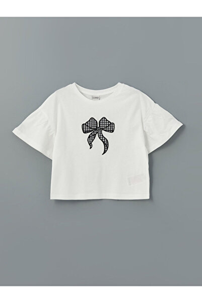 LC Waikiki Детска тениска с бродерия на велосипед на деколтето