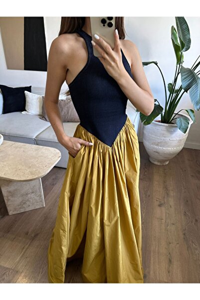 Özgece TASARIM DENİM PARAŞÜT ELBİSE