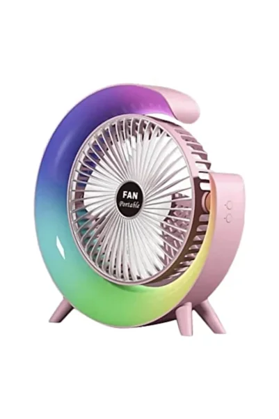 OEM Mini Ventilator de Birou Rotund cu Lampă LED