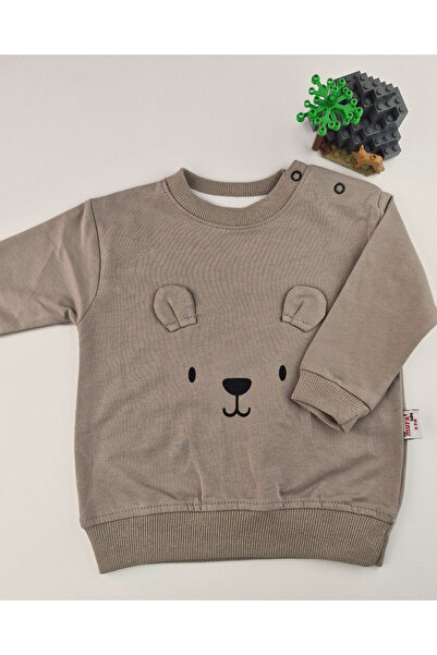 BYMURAT BABY 3-Piece Baby Set with Teddy Bear Figure (Sweatshirt + Pants + Body)