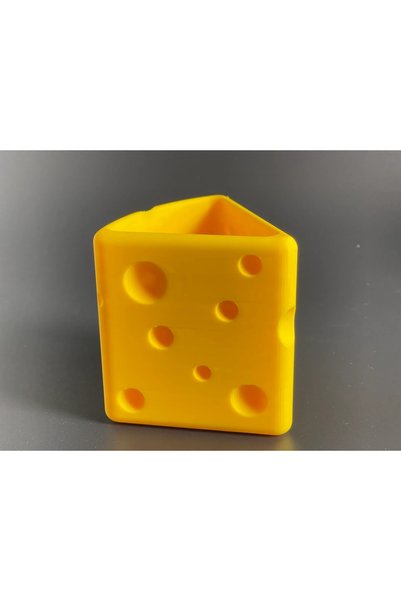 Rafine Studio 3D Cheese Patterned Pen Holder 10 cm Table Top Organizer Pen and Accessory Organizer