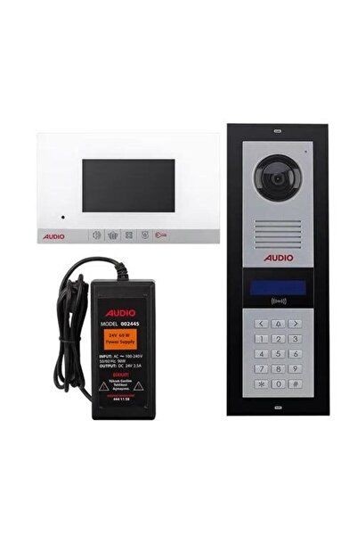 AUDİO 3 DAİRE GÖRÜNTÜLÜ SİSTEM SETİ (BEYAZ ŞUBE)