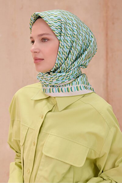 Belli Eșarfă de mătase cu model geometric 4124D TWILL