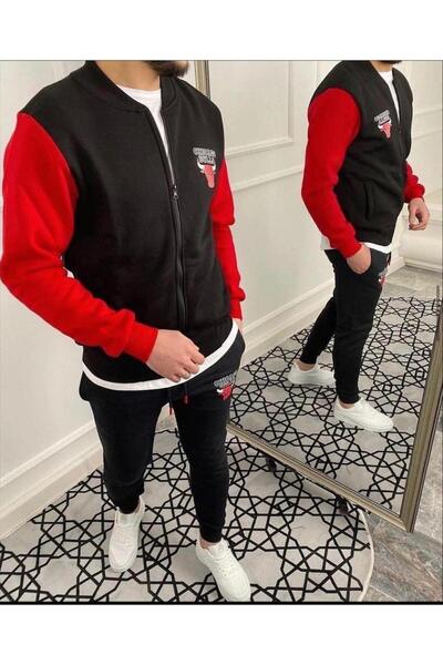Risil-Nu Company New Season Premium 3 Thread Raster Zippered College Jacket - 3 Thread Sweatpants 2 Piece Set