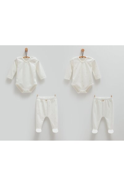 Caramell Color Rabbi̇t Set of 4 - Ecru
