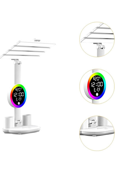 OEM 3-in-1 Smart Desk Lamp – LED with Clock, Temperature and Organizer Display