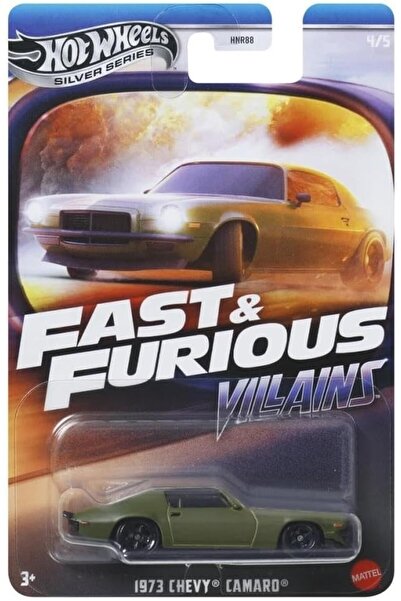 TOYFEST HotWheels Silver Series Fast Furious Villains 1973 Chevy Camaro Koleksiyonluk Model Araba 1:64 Ölçek