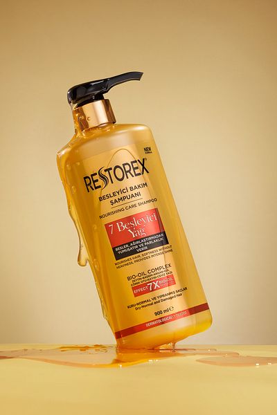 Restorex 7 Nourishing Oil Shampoo for Dry and Damaged Hair 900 ml - Anti-Hair Loss