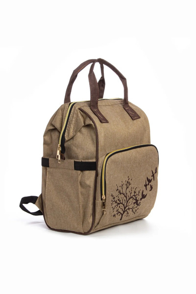 Yerli Mother Baby Care Backpack with Bottle Thermos and Liquid-Proof Hanger