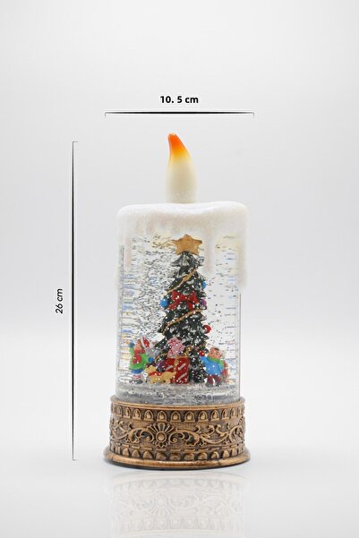 Waldern Premium Collection Decorative Lighted Christmas Ornamental Candle 24 cm