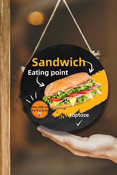 Nod Placă cu o singură parte pentru sala de sandvișuri - perete, ușă și semn ...