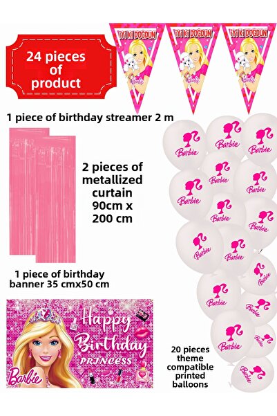 Barbie Birthday Party Supplies Ornaments Set