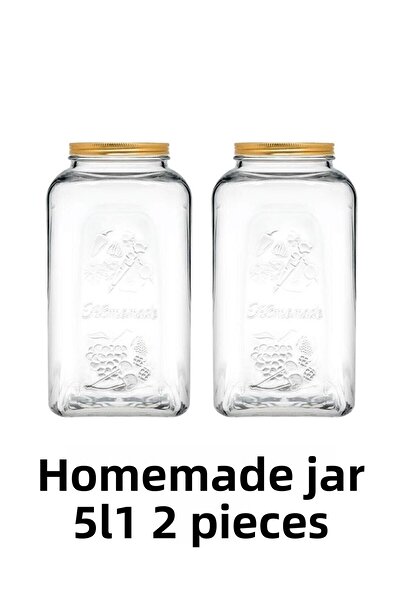 Paşabahçe وعاء طعام مخلل محلي الصنع سعة 5 لتر - قطعتين