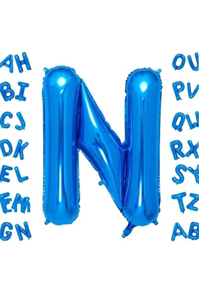 DÜVENCİ TİCARET Blue Letter Foil Balloon 16 Inch 36 cm