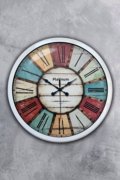 Kasva Concept هدية ساعة حائط معدنية بيضاء مقاس 40 سم