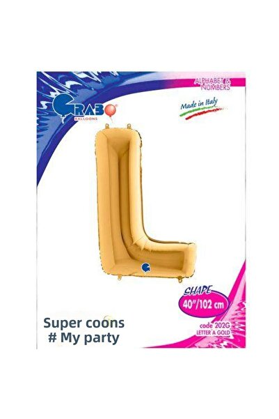 Parti Dükkanım L - Letter Foil Balloon Gold (100 cm)