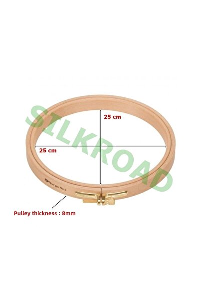 Nurge بكرة خشبية لولبية 8 مم - رقم: 6 بكرة تطريز - 250 مم - 8 مم
