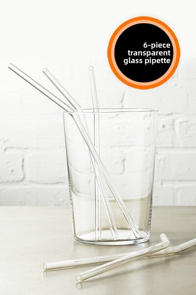 Bundeba Set of 6 Transparent Glass Pipettes