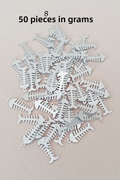 CT STONES Oya evening bracelet necklace plexi metallic plastic sequin silver color 8 gram 50 pieces - bnc529