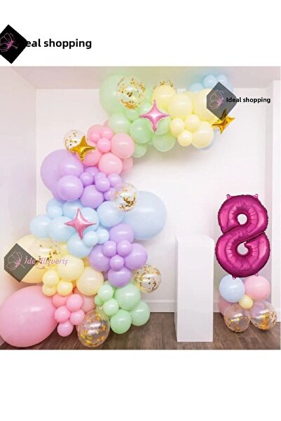 Bkmc Decoratiuni pentru ziua de nastere cu unicorn si accesorii pentru petrec...