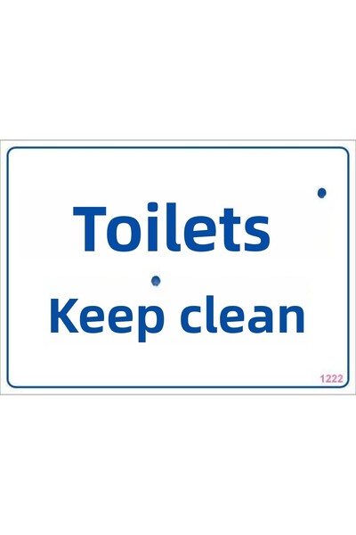 Afrodit Giyim علامة تحذير للحفاظ على المرحاض نظيفة 25x35 كود: 1222