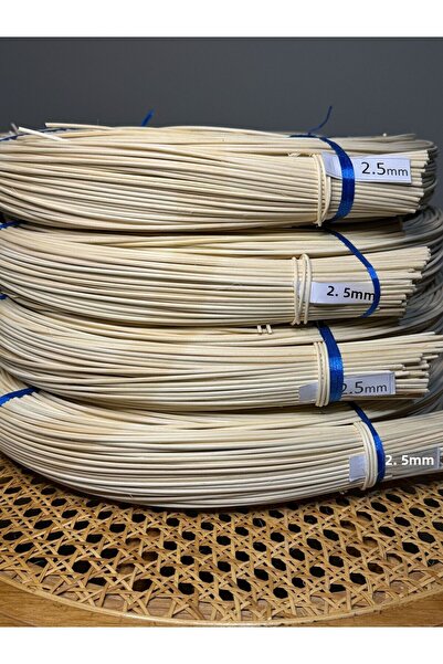 Mady Aksesuar Miez de ratan natural bambus tije 2,5 mm 1 kg Șnur decorativ di...