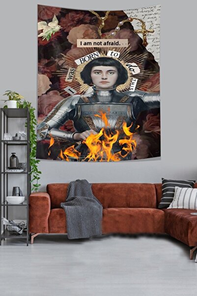 farbala Am fost născut pentru Da Acest tapiserie de perete din țesătură rezistentă la pete scrise