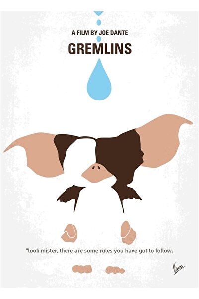 Universal No451- Gremlins Ξύλινη Διακοσμητική Αφίσα Ζωγραφικής