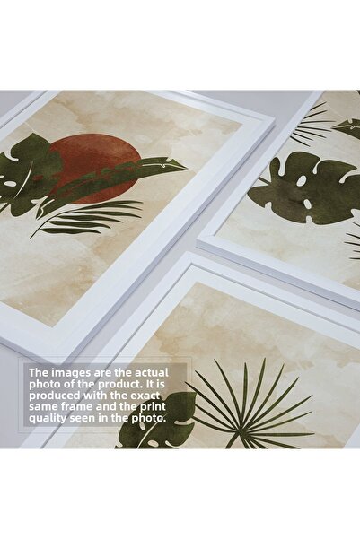 HOMEPACK Set cadru laminat alb 3 piese Pictură Hpn064