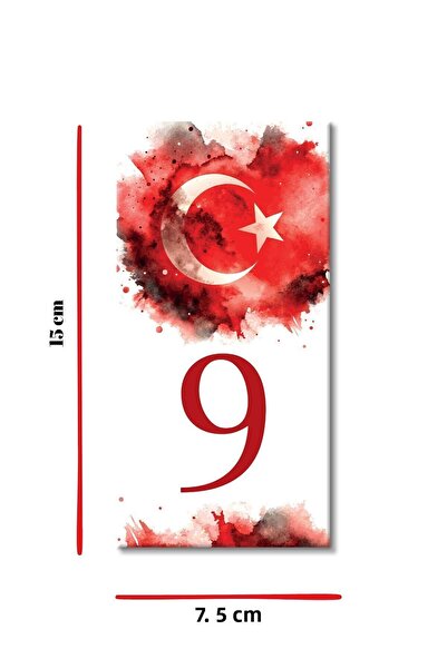 MODA CERO Turkish Flag_Ceramic Door Number: 9