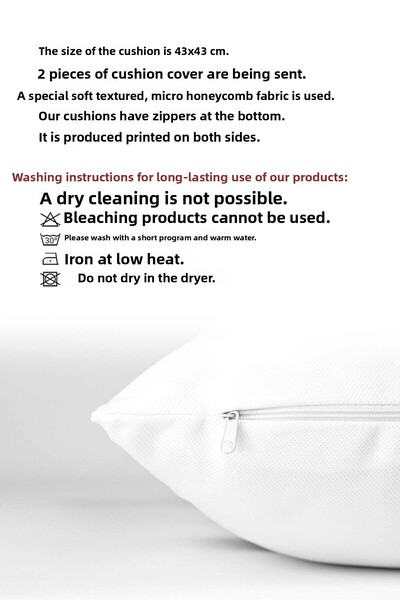 Cango Home Λευκό διπλής όψης Good Morning Good Night Written Digital Printed Σετ 2 κάλυμμα μαξιλαριού ριχτάρι 2kmbs310-