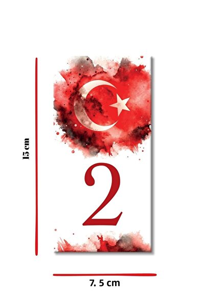 MODA CERO Turkish Flag_Ceramic Door Number No:2